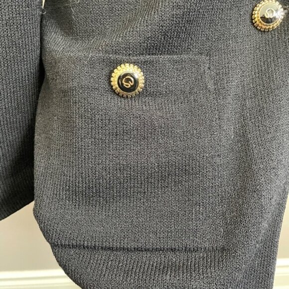 Vintage St John Black Santana Wool Knit Long Cardigan - 10/Medium 🇺🇸 - Picture 6 of 13